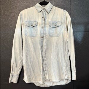 Wrangler Light Blue Casual Button Down Shirt
